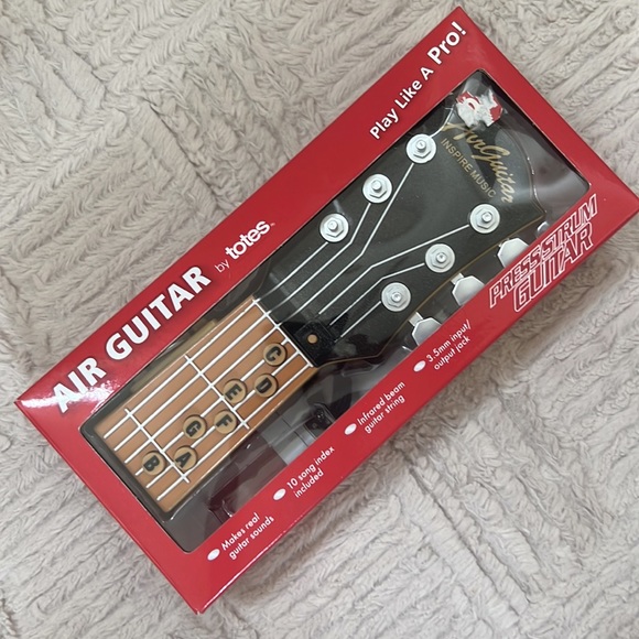Air Guitar by Totes - With Lights Infrared Guitar String lights up when played - Picture 1 of 16